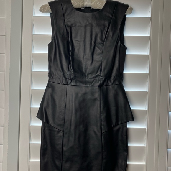 BCBGeneration Black Leather Open-Back Dress *New* - Picture 1 of 4